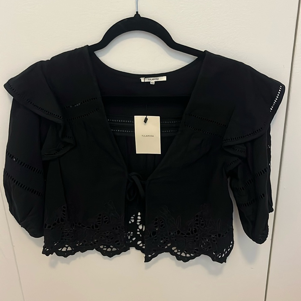 Tularosa NWT Tie Front Eyelet Top